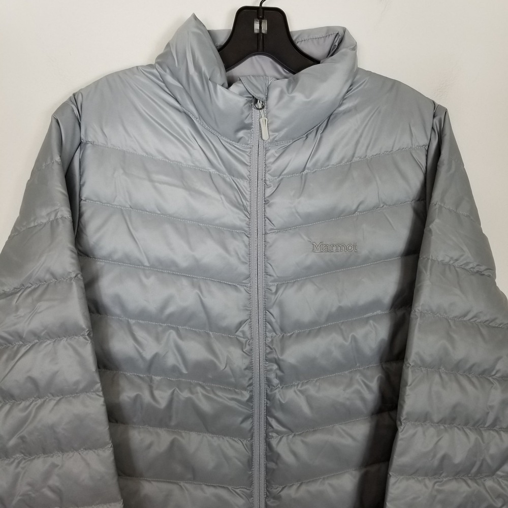 Marmot Women Jena Down Jacket 700 Fill Power Sz XL Gray Puffer Zip Up Warm - Picture 2 of 16